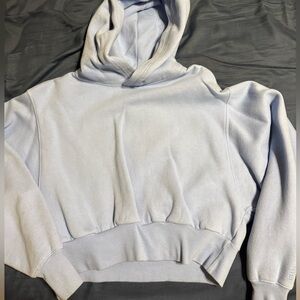 Aritiza TNA cropped blue hoodie